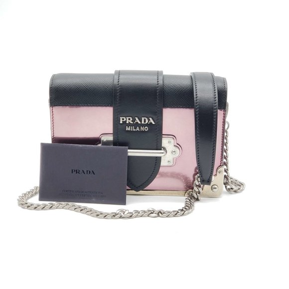 Prada Handbags - 100% Authentic Prada Cahier Metallic Pink Shoulder Rare Bag
